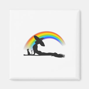 Lgbt Yoga Pride Witch Hippie Rainbow Halloween  Magnet