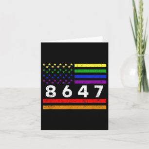 Lgbtq 8647 86 47 Impeach 47 Resist 8647 Funny Libe Card