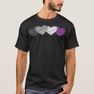 LGBTQ Ace Asexuality Hearts Gift Asexual T-Shirt