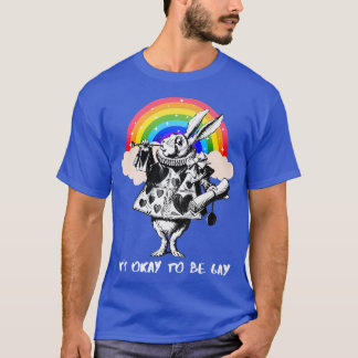 LGBTQ Alice-In-Wonderland White Rabbit - It's Okay T-Shirt