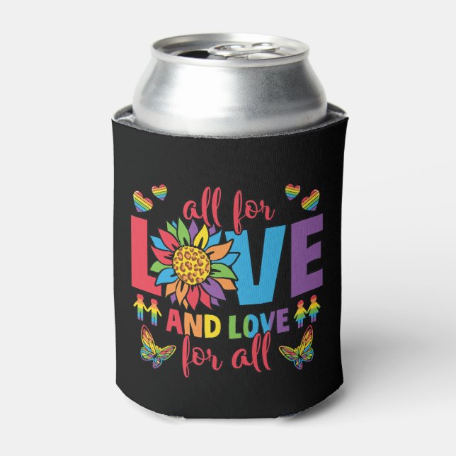 LGBTQ - All For Love and Love For All Can Cooler (Can Front)