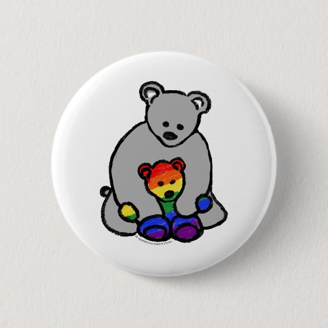 LGBTQ+ Ally 6 Cm Round Badge (Front)