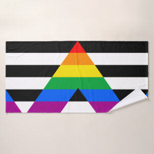 LGBTQ+ Ally Flag Bath Towel