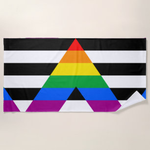 LGBTQ+ Ally Flag Beach Towel