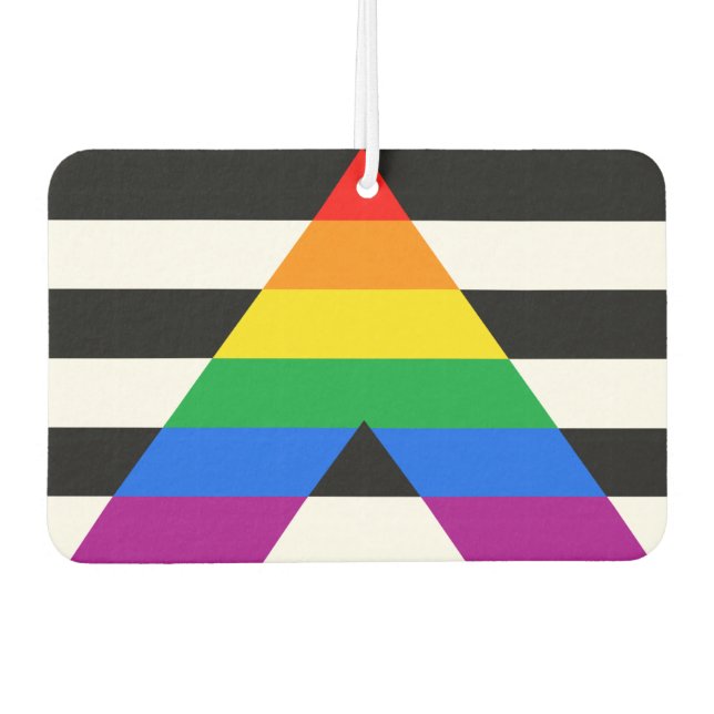 LGBTQ+ Ally Flag Car Air Freshener (Front)