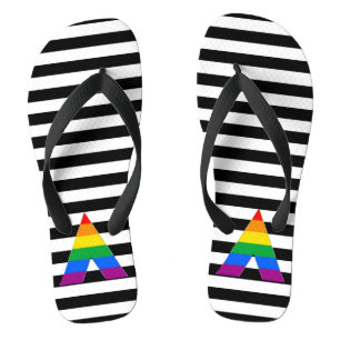 LGBTQ+ Ally Flag Colours Flip Flops