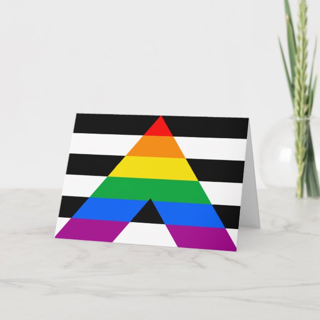 LGBTQ+ Ally Flag Holiday Card (Front)