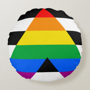 LGBTQ+ Ally Flag Round Cushion