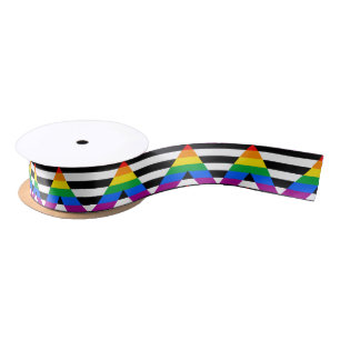 LGBTQ+ Ally Flag Satin Ribbon