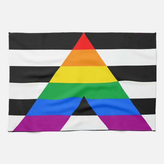 LGBTQ+ Ally Flag Tea Towel (Horizontal)