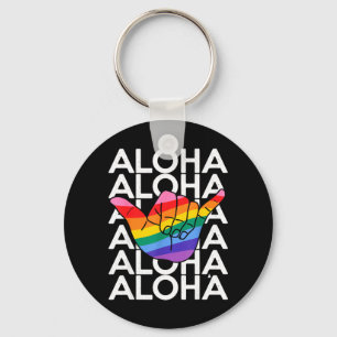 LGBTQ Aloha Hawaii Summer Vacation Pride Lesbian Key Ring