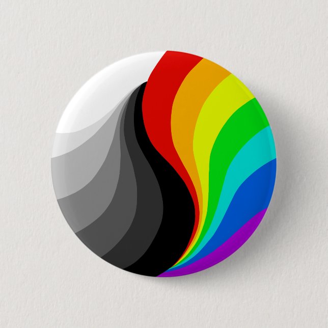 LGBTQ and Ally ying yang Button (Front)