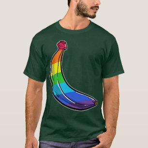 LGBTQ Banana Funny Pride Graphic Cute Rainbow Styl T-Shirt