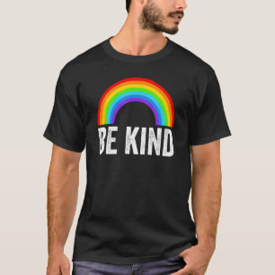 LGBTQ Be Kind Gay Rainbow Retro LGBT Flag LGBT Pri T-Shirt