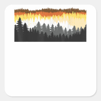 LGBTQ Bear For Gay Pride Month - Forest Tree Gay B Square Sticker