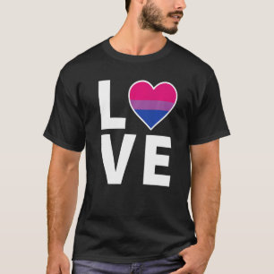Lgbtq Bisexual Flag Heart  Lgbtqia+ Love Bisexual T-Shirt