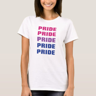 LGBTQ Bisexual Pride Customisable Repeated Text T-Shirt