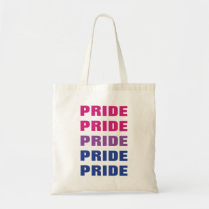 LGBTQ Bisexual Pride Customisable Repeated Text Tote Bag