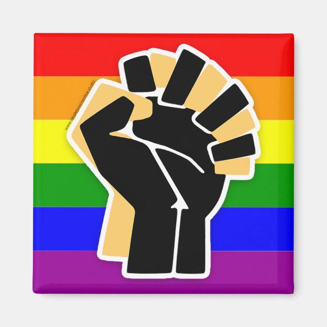 LGBTQ Black Ally Magnet (Front)