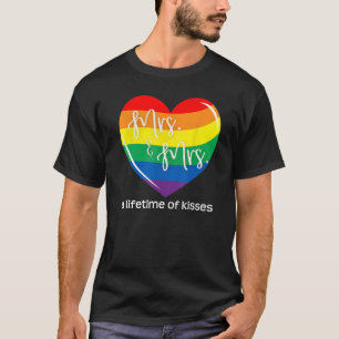 LGBTQ Brides, Lesbian Couples, Gay Pride Mrs. and  T-Shirt