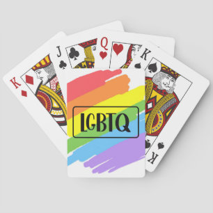 LGBTQ Brushstrokes Rainbow Playing Cards
