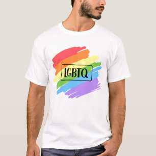 LGBTQ Brushstrokes Rainbow T-Shirt