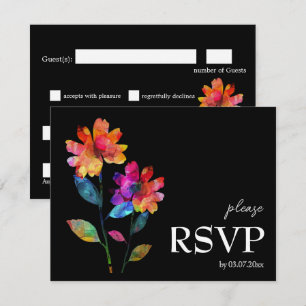 🌈 LGBTQ Budget Dietary choice  Petals & Pride  RSVP Card