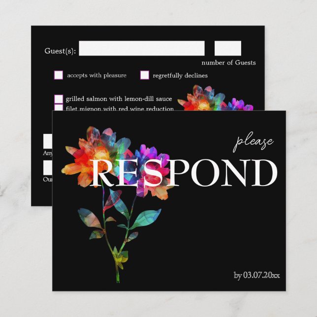 🌈 LGBTQ Budget with menu  Petals & Pride  (Front/Back)