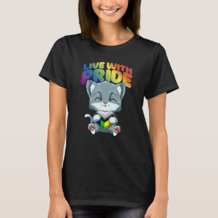 LGBTQ Cat Progressiv Pride  Transgender Genderquee T-Shirt
