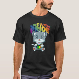 LGBTQ Cat Progressiv Pride Transgender Genderqueer T-Shirt