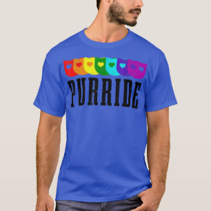 LGBTQ Cat Purride Gay Pride Month Rainbow Flag LGB T-Shirt