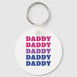 LGBTQ Daddy Bisexual Pride Dad Father's Day Key Ring