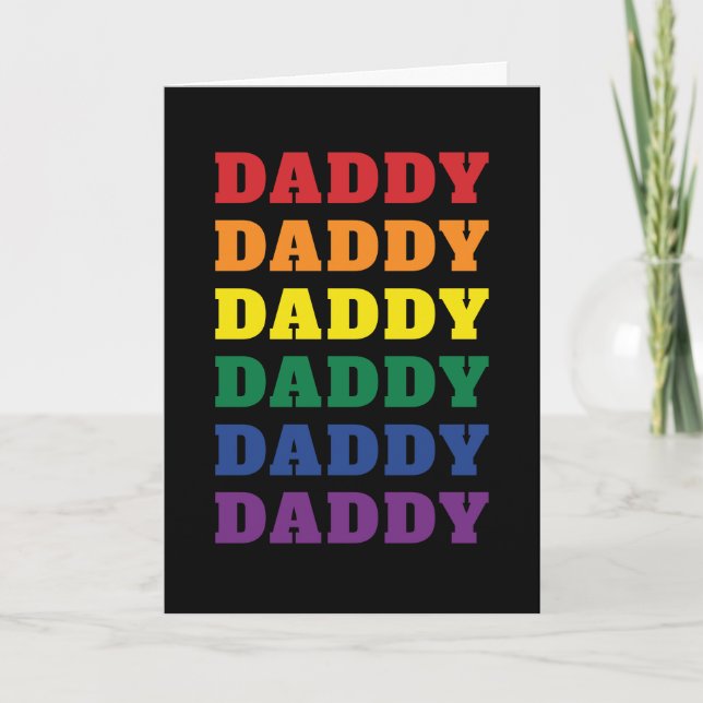 LGBTQ Daddy Gay Pride Dad Father's Day Card (Front)