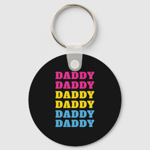 LGBTQ Daddy Pansexual Pride Dad Father's Day Key Ring