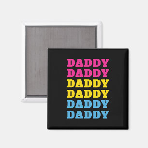 LGBTQ Daddy Pansexual Pride Dad Father's Day Magnet