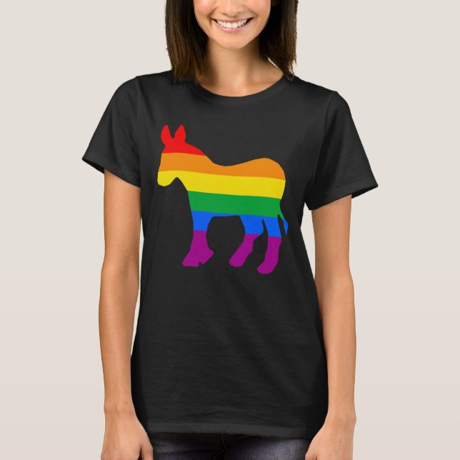 LGBTQ DEMOCRAT PRIDE T-Shirt (Front)