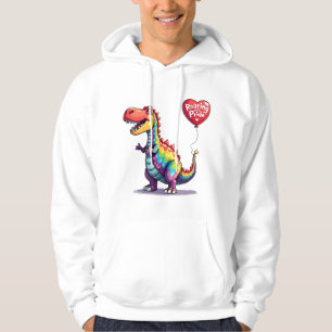 LGBTQ Dino Roaring With Pride Hoodie