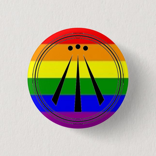 LGBTQ Druid 3 Cm Round Badge (Front)