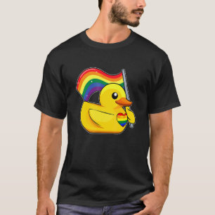 Lgbtq Duck Colourful Rainbow Proud Gay Month T-Shirt