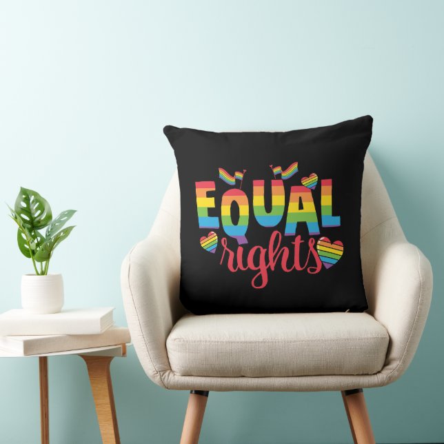 LGBTQ - Equal Rights - Rainbow Colours Cushion (Chair)