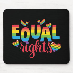 LGBTQ - Equal Rights - Rainbow Colours Mouse Mat