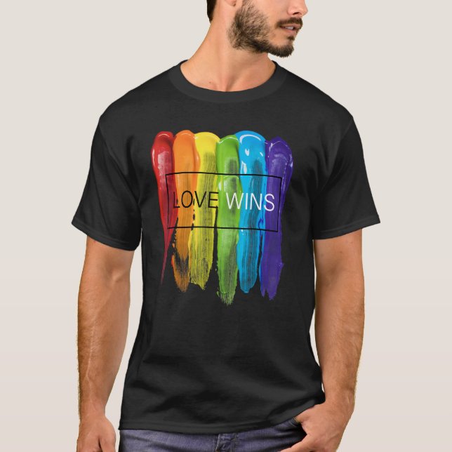 LGBTQ Equality Gay Pride Love Wins Be Yourself Mon T-Shirt (Front)