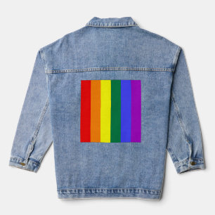 LGBTQ+ EQUALITY RAINBOW FLAG  DENIM JACKET