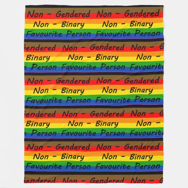 LGBTQ+ Favourite Person Fleece Blanket (Front)
