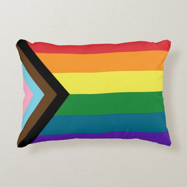 LGBTQ Flag  Decorative Cushion (Front)