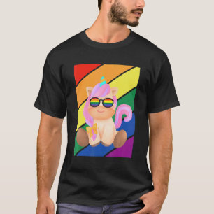 LGBTQ Flag Gay Pride Month Rainbow Cute Unicorn LG T-Shirt