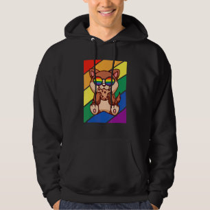Lgbtq Flag Gay Pride Month Rainbow Dog With Lgbt G Hoodie