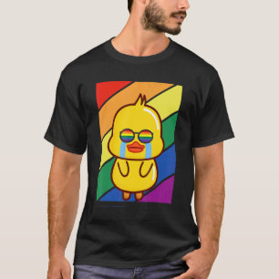 LGBTQ Flag Gay Pride Month Rainbow Sad Duck LGBT G T-Shirt