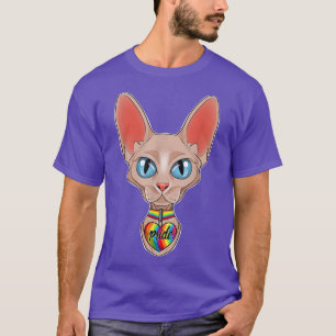 LGBTQ Flag I Gay Pride Flag I Sphyn Cat T-Shirt