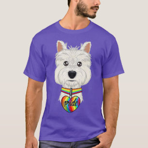 LGBTQ Flag I Gay Pride Flag I West Highland Terrie T-Shirt